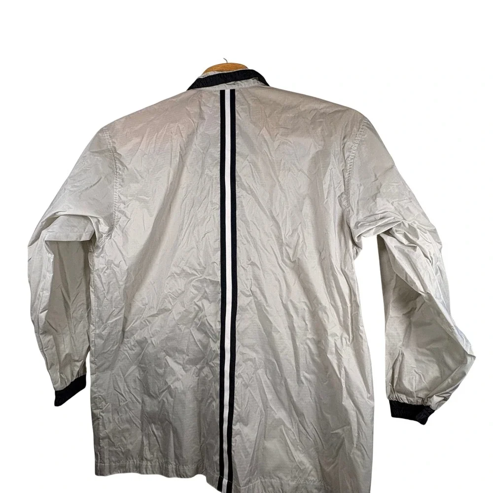 Vintage Nike Men's Windbreaker White Tag XL Zip‎ Up Jacket Stripe Coat